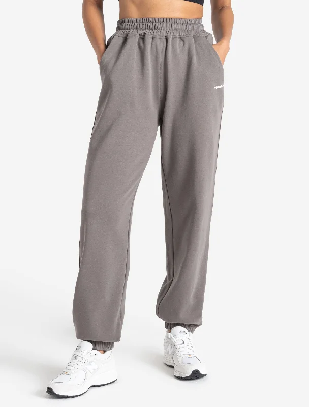 Women's Activewear Garments Oversized Joggers - Mushroom Grey