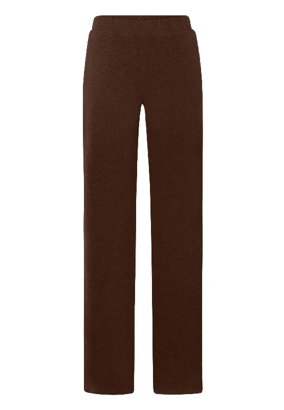 Women's Comfortable Lounge Attire Easy Wear Pants | Dark Brown 78647-2117