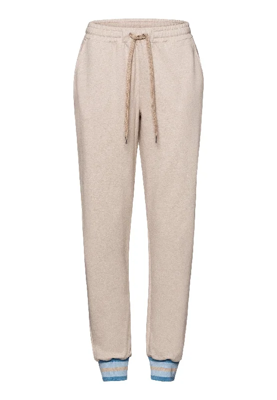 Women's Apparel And Garments Natural Living Cotton Drawstring Lounge Pants | Camel Melange 78851-2895