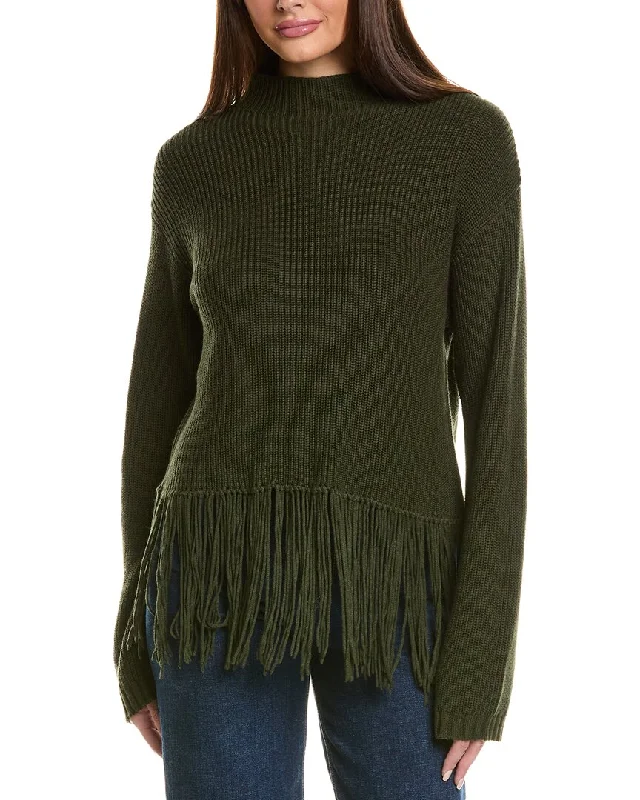 Women's Night-Out Outfit Hannah Rose Hadley Mock Neck Cashmere-Blend Sweater