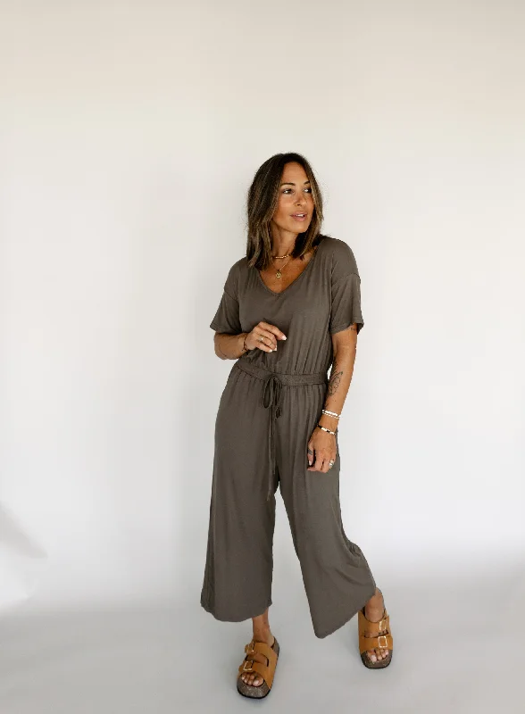 Women's Office Outfit Andrea Jersey Jumpsuit - Final Sale