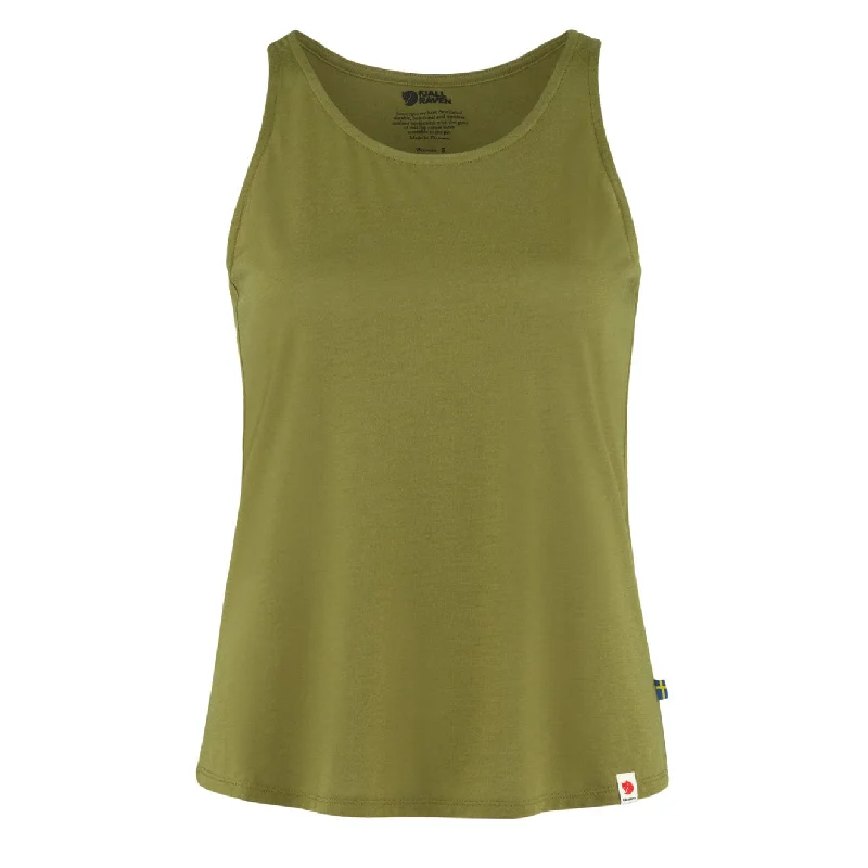 Women's Timeless Attire Fjallraven Womens High Coast Lite Tank Top Moss Green