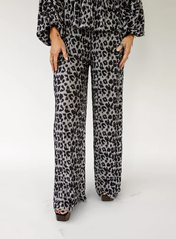 Affordable Women's Clothing Keely Leopard Pants - Final Sale