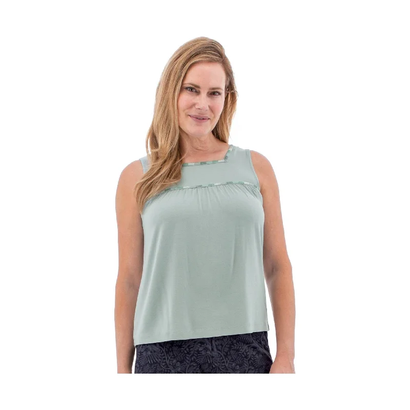 Charming Women's Garments Aventura Women's Capella Tank Top - Grey Mist/Green - ONLINE STORE CREDIT/EXCHANGE ONLY