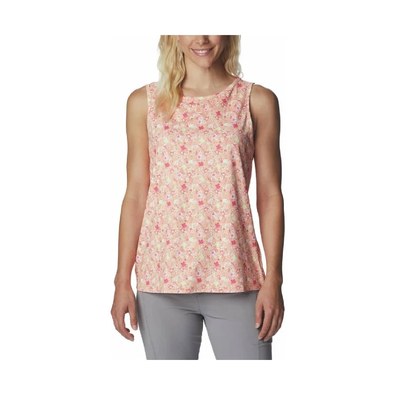 Women's Wardrobe Apparel Columbia Women's Chill River Tank - Peach/Mini Hibiscus FINAL SALE