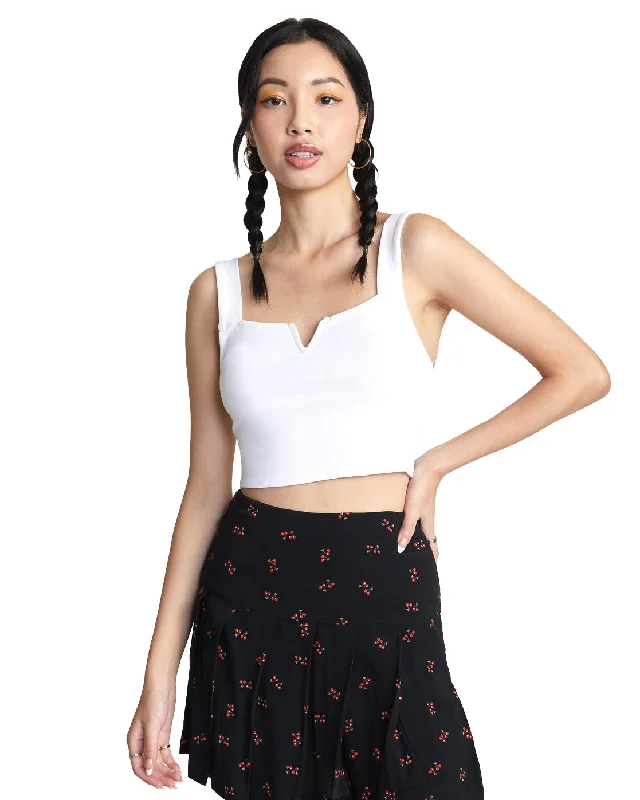 Women's Vintage-Inspired Outfit RVCA Pleasure Cropped Tank Top