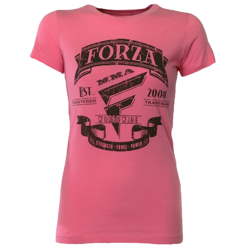 Women's Cozy Outfit For Lounging Forza Sports Women's "Origins" MMA T-Shirt - Hot Pink