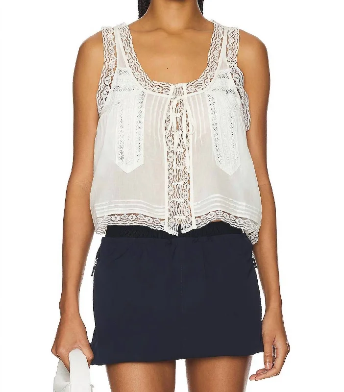 Women's Evening Garments Evermore Tank In Ivory