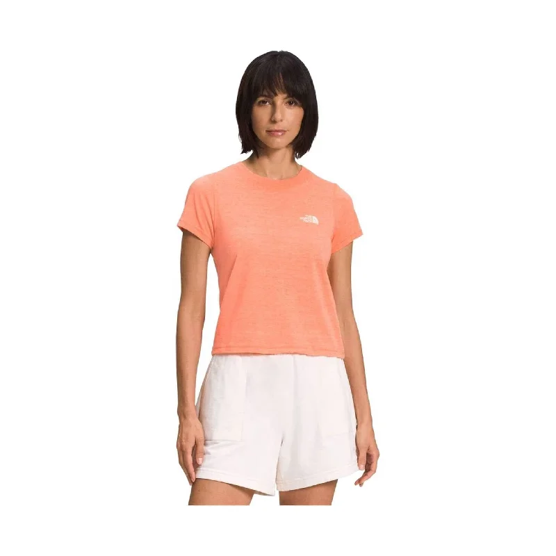 Women's Timeless Attire The North Face Women's Short Sleeve Simple Logo Tee - Dusty Coral Orange Heather - ONLINE STORE CREDIT/EXCHANGE ONLY