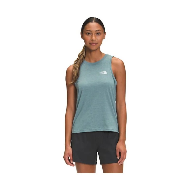 Elegant Women's Attire The North Face Women's Simple Logo Tank - Goblin Blue Heather - ONLINE STORE CREDIT/EXCHANGE ONLY