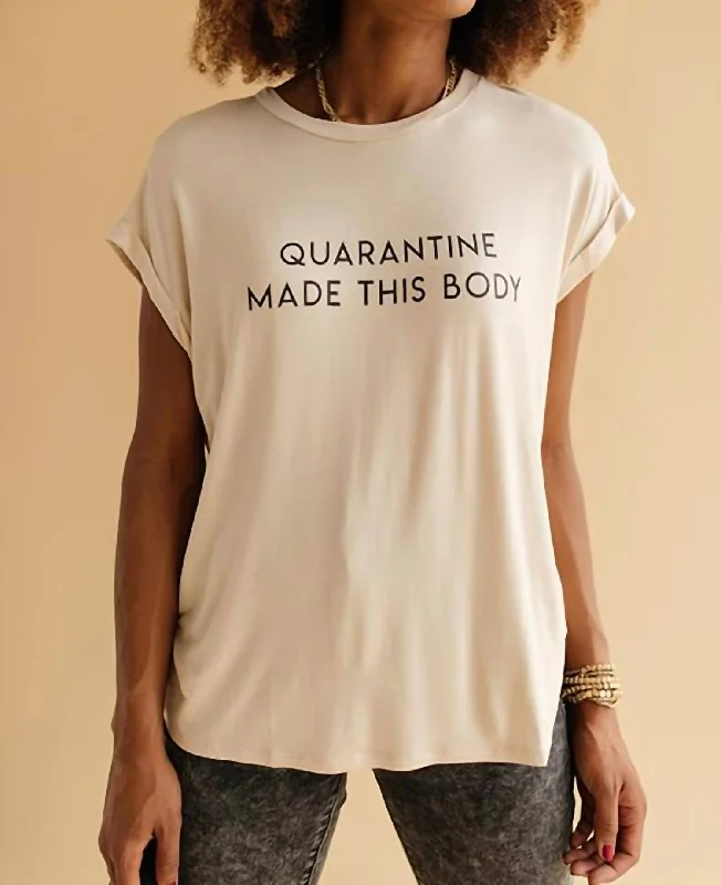 Women's Outerwear Garments Quarantine Made This Tee In Cream