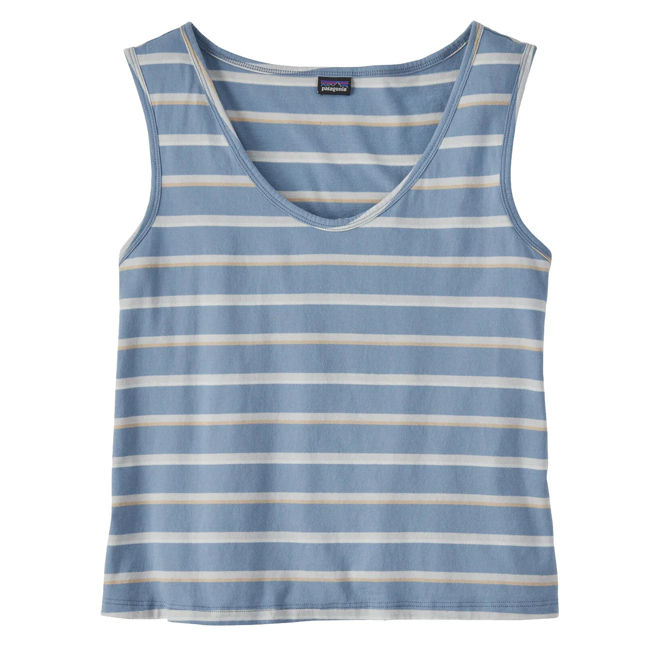 Chic Women's Attire Patagonia Womens Regenerative Organic Certified Cotton Tank Sunset Stripe / Light Plume Grey