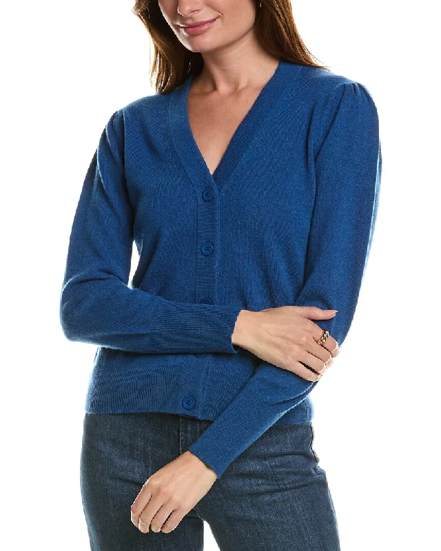 Women's Luxury Apparel Forte Cashmere Buttoned Short Cashmere Cardigan