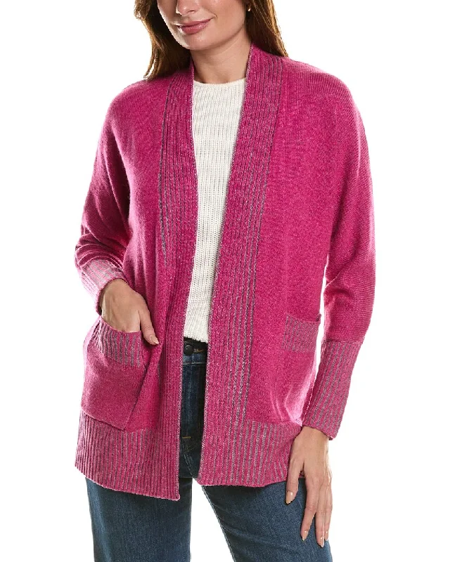 Timeless Women's Apparel Forte Cashmere Plaited Wool & Cashmere-Blend Cardigan