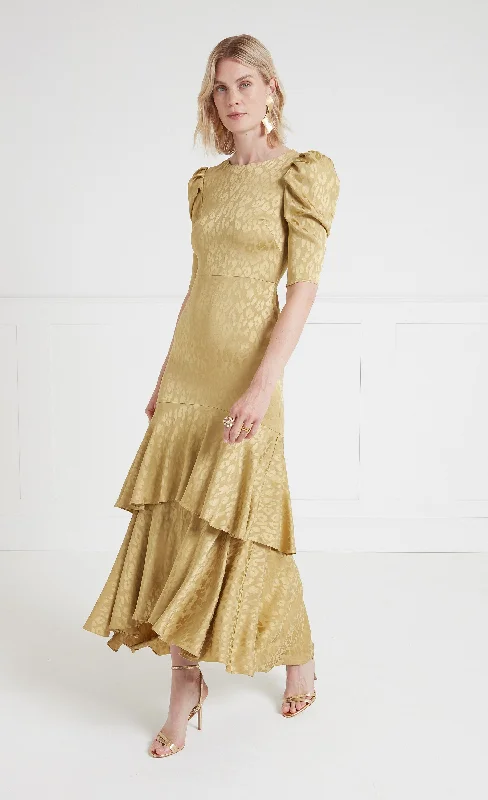 Women's Casual Clothing For Lounging Willow Dress - Flax Gold