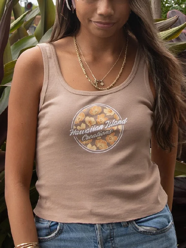 Women's Office Attire HIC HAUZIT HI SUN TRIP WOMENS TANK - ICE COFFEE