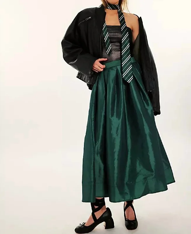 Tailored Clothing For Women Emilia Full Skirt In Uncut Emerald