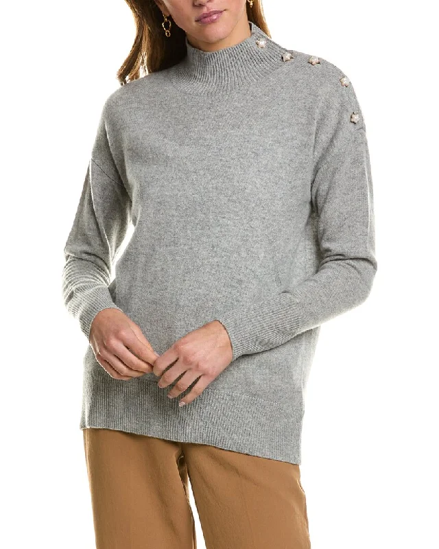 Women's Vacation Attire Kier + J Turtleneck Cashmere Sweater