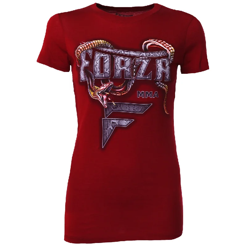 Modern Women's Outfit Forza Sports Women's "Slither" MMA T-Shirt - Scarlet