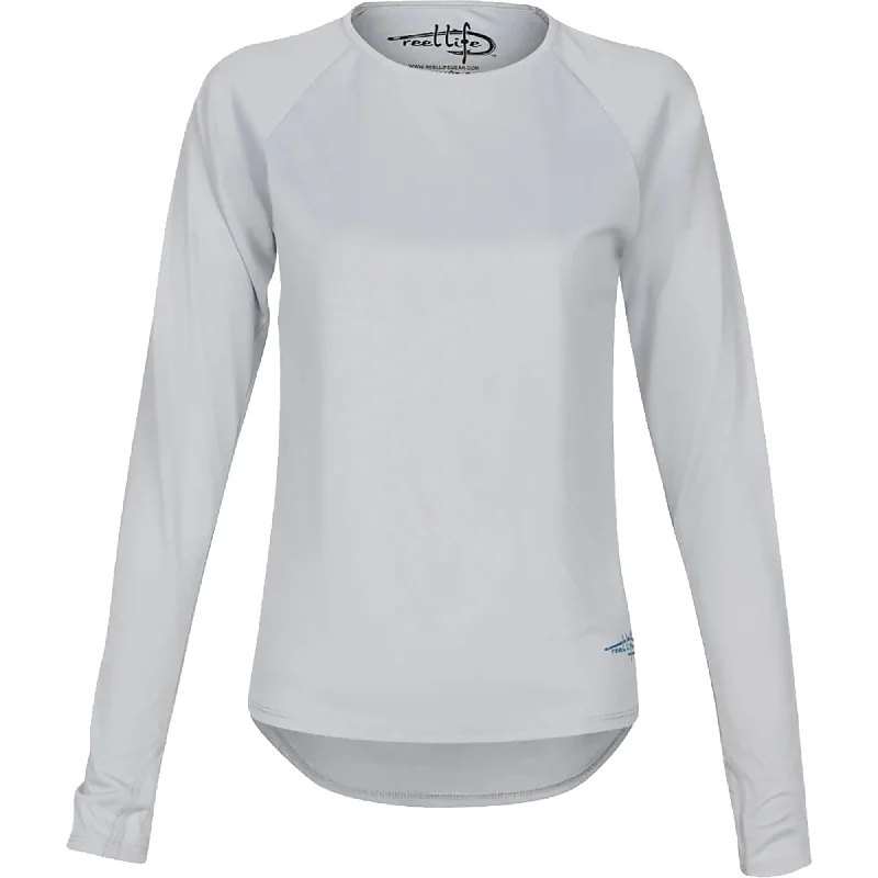 Women's Work Outfit For The Office Reel Life Women's Mangrove UV Long Sleeve T-Shirt - Glacier Gray