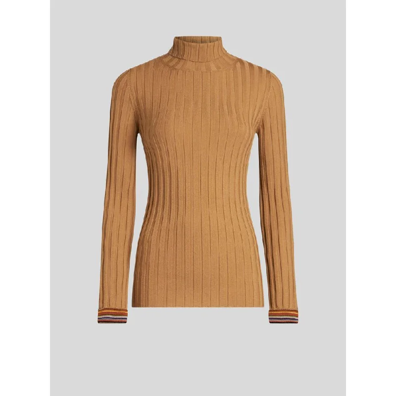 Women's Holiday Attire POLO NECK WOOL JUMPER