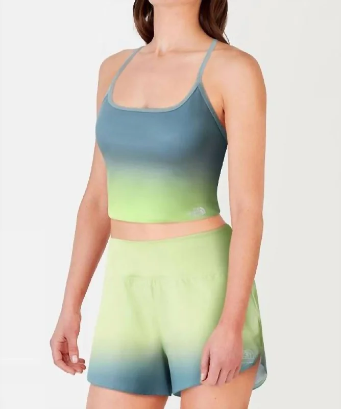 Women's Clothes And Garments Printed Dune Sky Tanklette Top In Goblin Blue/ombre Sky Print