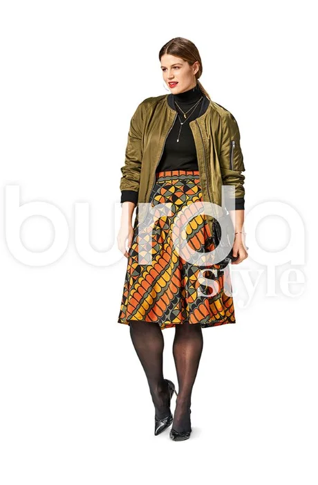 Women's Chic Outerwear Outfit Burda Skirts 6491