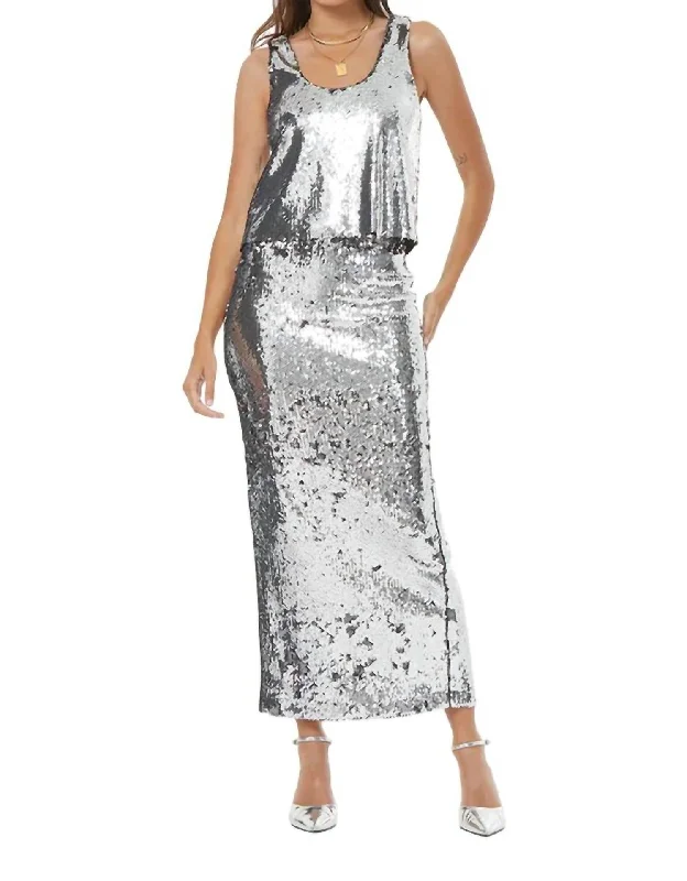 Women's Layered Outfit Oxyl Skirt In Silver