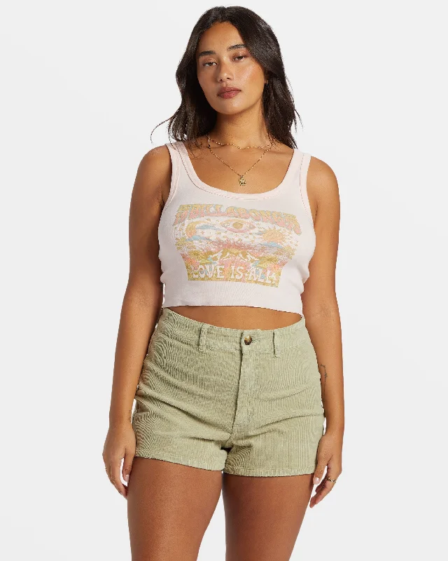 Women's Garments BILLABONG YOU'RE A PEACH CROPPED WOMENS TANK - FEELIN PEACHY