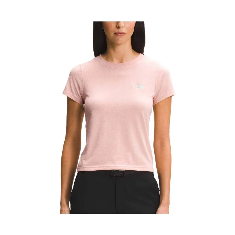 Women's Evening Wear Attire The North Face Women's Short Sleeve Simple Logo Tee - Evening Sand Pink Heather - ONLINE STORE CREDIT/EXCHANGE ONLY