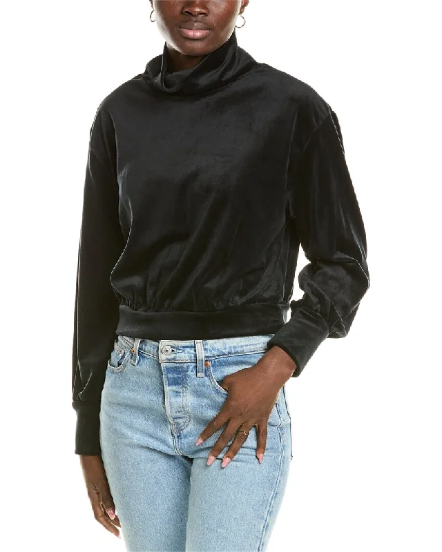 Casual Chic Clothing For Women 1.STATE Velour Turtleneck Top