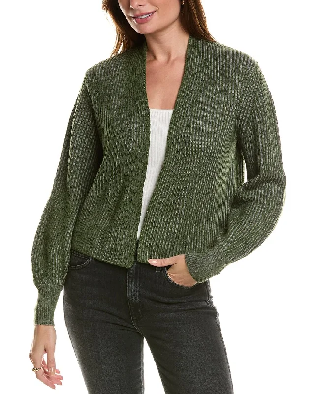 Stylish Women's Outfit Forte Cashmere Plaited Wool & Cashmere-Blend Cardigan