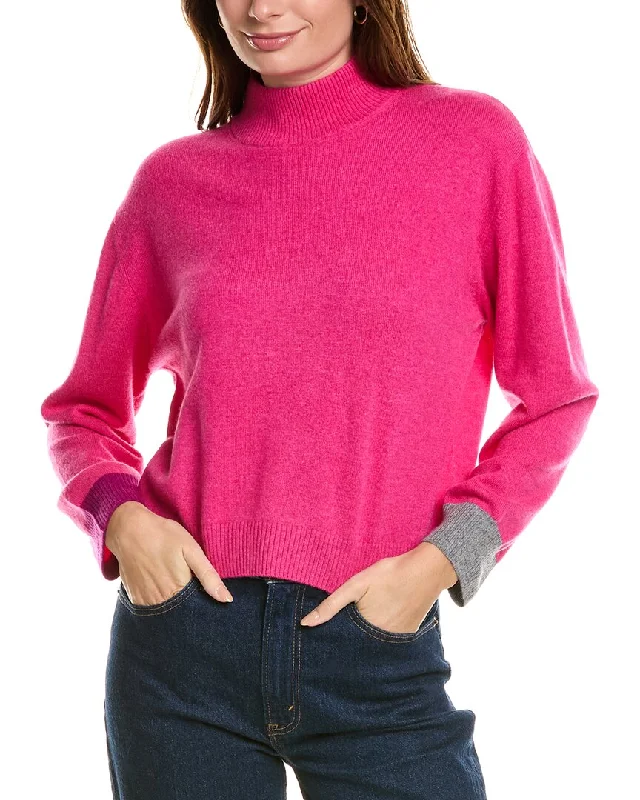 Women's Cozy Outfit For Lounging Forte Cashmere Crop Cashmere Pullover