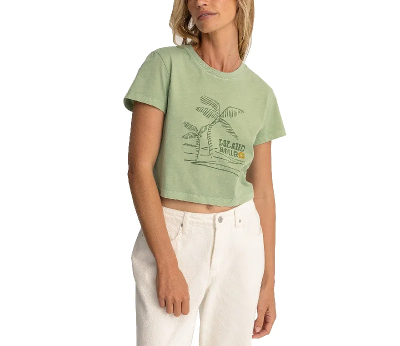 Women's Clothing For Holiday Travel Rhythm Island Hour Vintage Crop Tee