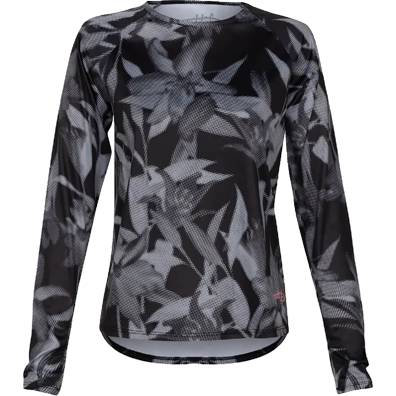 Women's Classic Outfit Reel Life Women's Mangrove In Bloom UV Long Sleeve T-Shirt - Anthracite