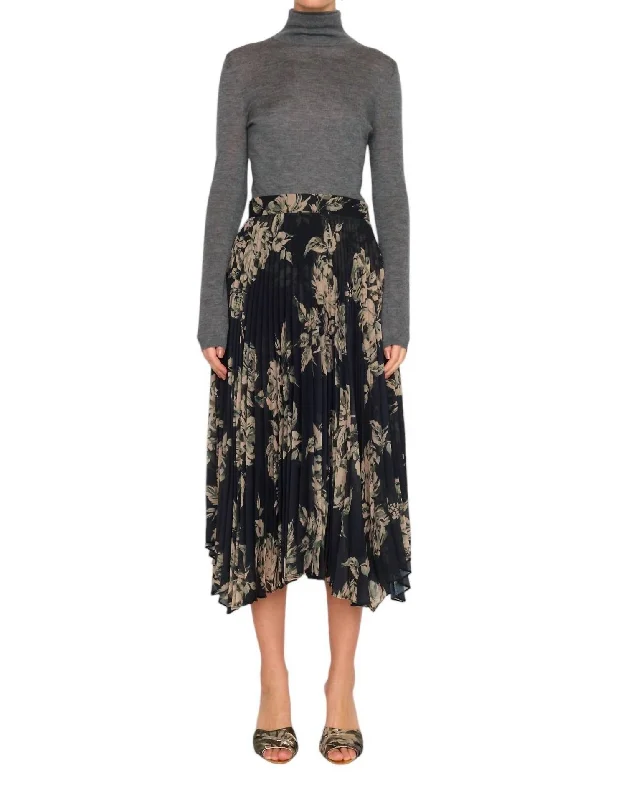 Women's Relaxed Outfit Gwen Skirt In Black Rose