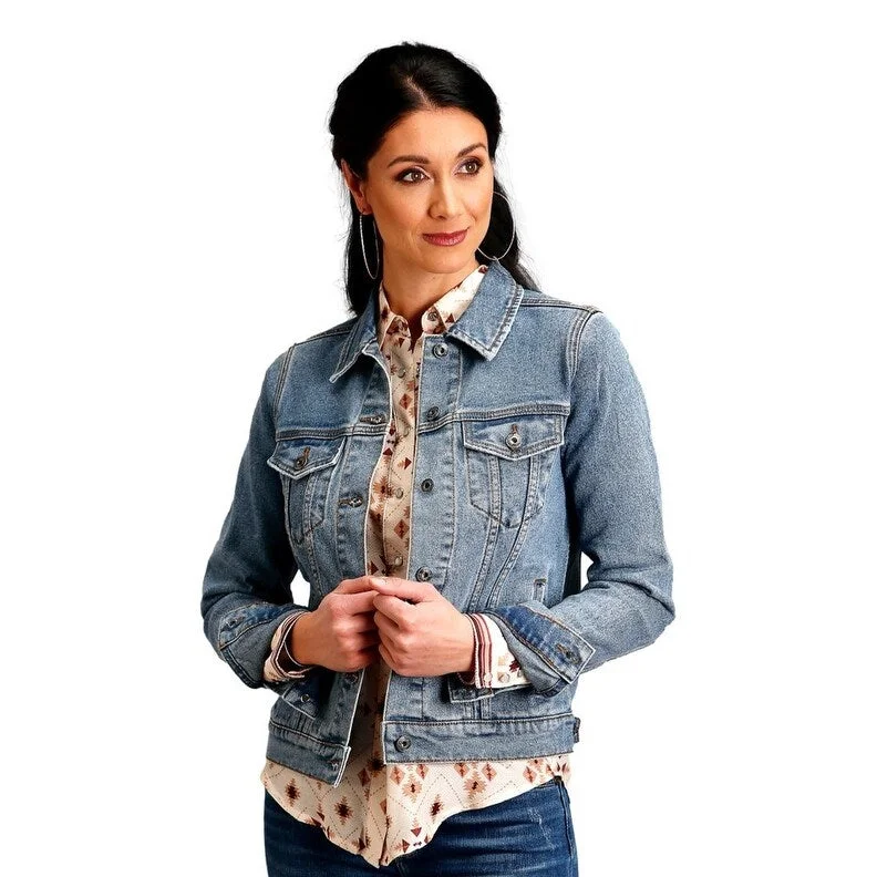 Timeless Women's Garments Stetson Western Jacket Womens Denim Straight Yokes 11-098-0202-6028 BU