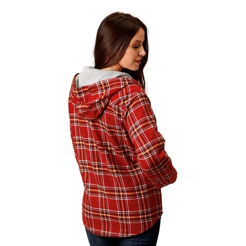 Women's Contemporary Apparel Roper Western Jacket Womens Flannel Thermal Rust 03-098-0119-4697 RT