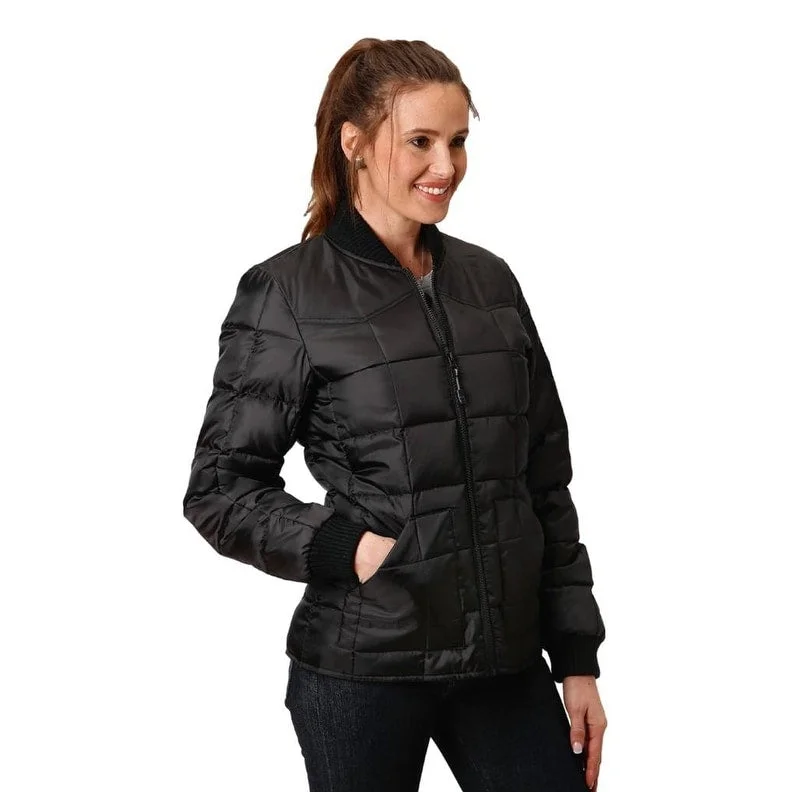 Women's Holiday Clothing Roper Western Jacket Womens Zip Front Black 03-098-0761-0522 BL