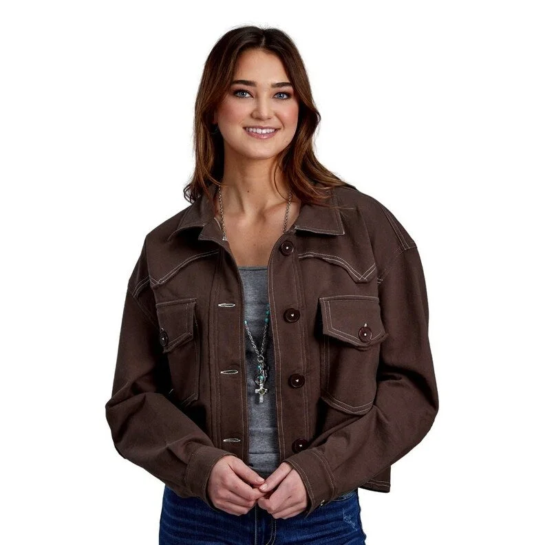 Women's Work Apparel Roper Western Jacket Womens Fleece Straight Yokes 03-098-0514-6105 BR