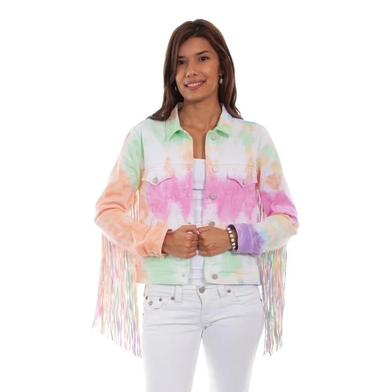 Casual Clothes For Women Scully Western Jacket Womens Jean Button Fringe Sherbet F0_HC688