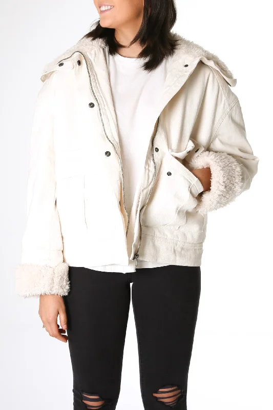 Women's Professional Apparel Utility Sherpa Jacket Bone