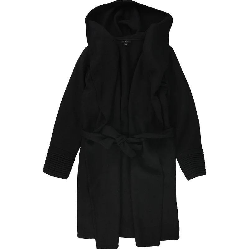 Women's Night-Out Outfit Alfani Womens Drape-Front Hooded Jacket