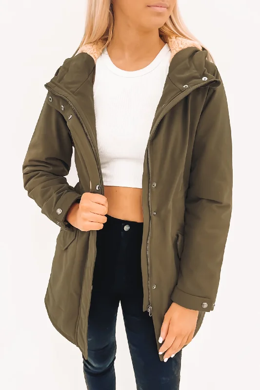 Unbeatable Discounts On The Latest Fashion Trends Less Is More 5K Parka Jacket Army Green Combo