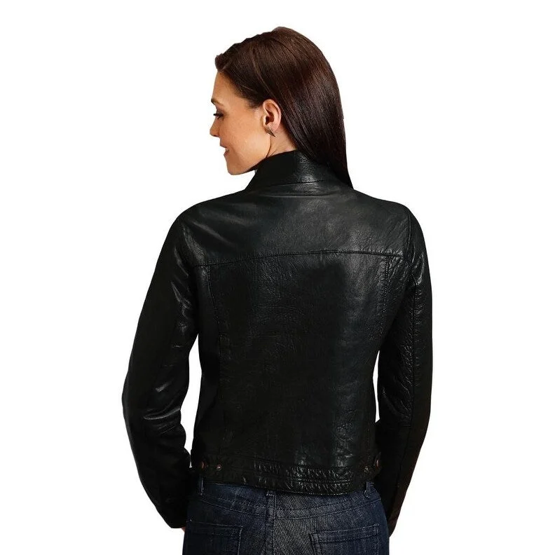 Women's Holiday Apparel Stetson Western Jacket Womens Leather Black 11-098-0539-7072 BL