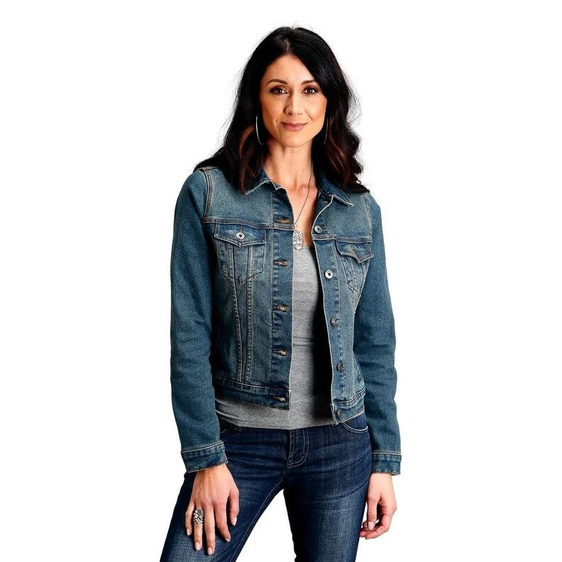 Women's Transitional Outfit Stetson Western Jacket Womens Dirty Denim Blue 11-098-0202-7064 BU