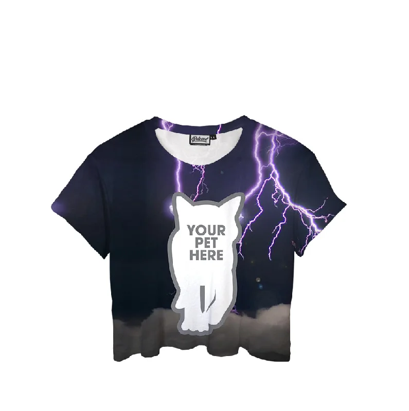 Women's High-End Clothing Lightning Pet Custom Crop Tee